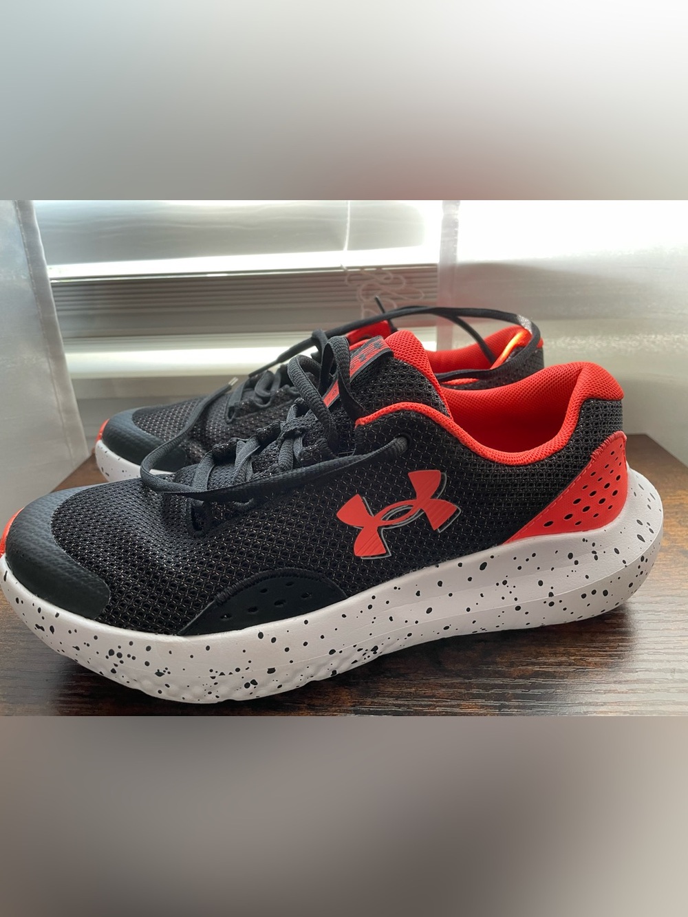 Under Armour Black & Orange 6Y Training Shoes